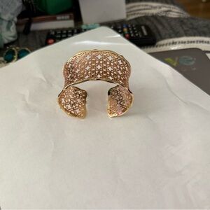 Kendra Scott Candace Cuff Elegant Gold and rose gold Filigree Cuff Bracelet